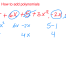 Picture with numbers explains how to add polynomials